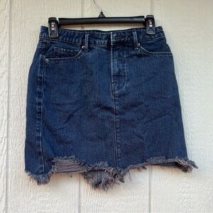 Good american 100% cotton denim mini skirt